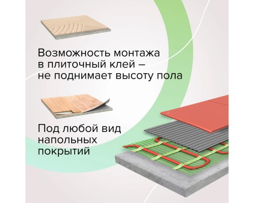 Теплый пол CALEO SUPERMAT 200-0,5-1,2 (1,2м2)